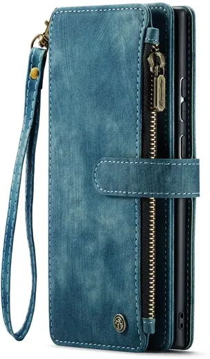 CaseMe C30 Samsung Galaxy S25 Ultra Hoesje Pasjeshouder Book Case Blauw afbeelding 2