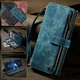 CaseMe C30 Samsung Galaxy S25 Ultra Hoesje Pasjeshouder Book Case Blauw afbeelding 9