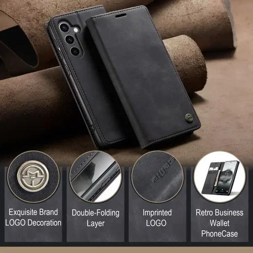 CaseMe 013 Samsung Galaxy S25 Hoesje Book Case met Standaard Zwart afbeelding 9