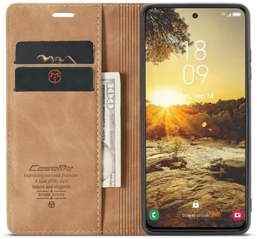 CaseMe 013 Samsung Galaxy S25 Hoesje Book Case met Standaard Bruin