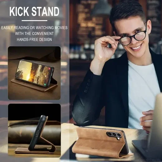 CaseMe 013 Samsung Galaxy S25 Hoesje Book Case met Standaard Bruin afbeelding 10