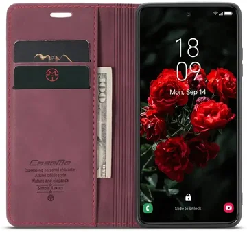 CaseMe 013 Samsung Galaxy S25 Hoesje Book Case met Standaard Rood