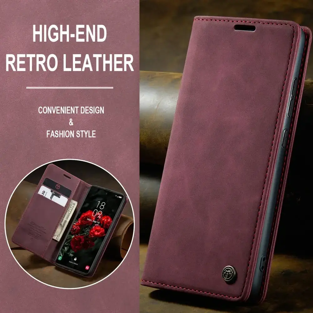 CaseMe 013 Samsung Galaxy S25 Hoesje Book Case met Standaard Rood afbeelding 11