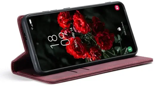 CaseMe 013 Samsung Galaxy S25 Hoesje Book Case met Standaard Rood afbeelding 4