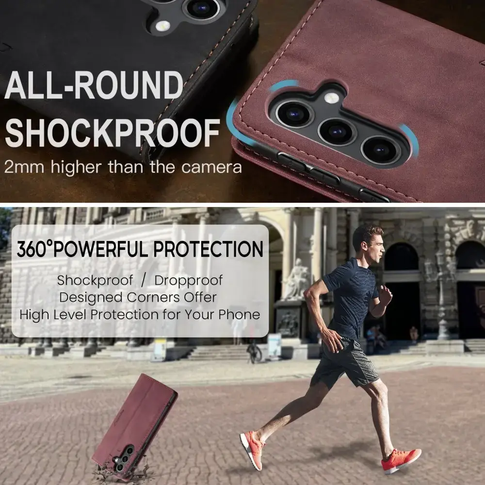 CaseMe 013 Samsung Galaxy S25 Hoesje Book Case met Standaard Rood afbeelding 7