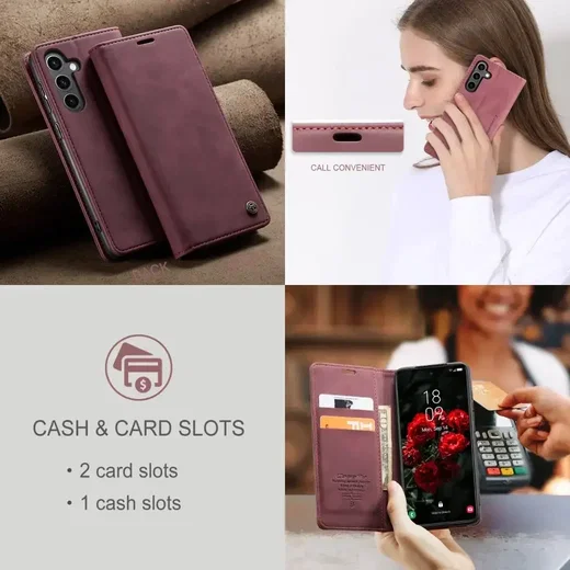 CaseMe 013 Samsung Galaxy S25 Hoesje Book Case met Standaard Rood afbeelding 8