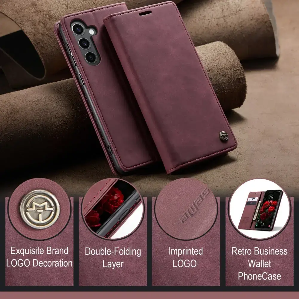 CaseMe 013 Samsung Galaxy S25 Hoesje Book Case met Standaard Rood afbeelding 9