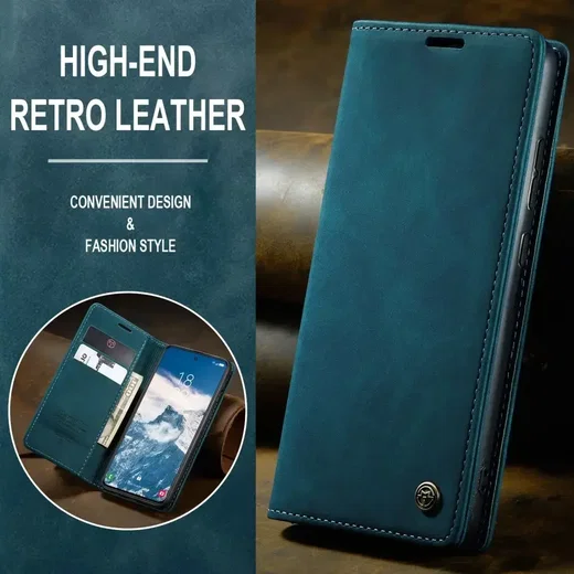 CaseMe 013 Samsung Galaxy S25 Hoesje Book Case met Standaard Blauw afbeelding 11
