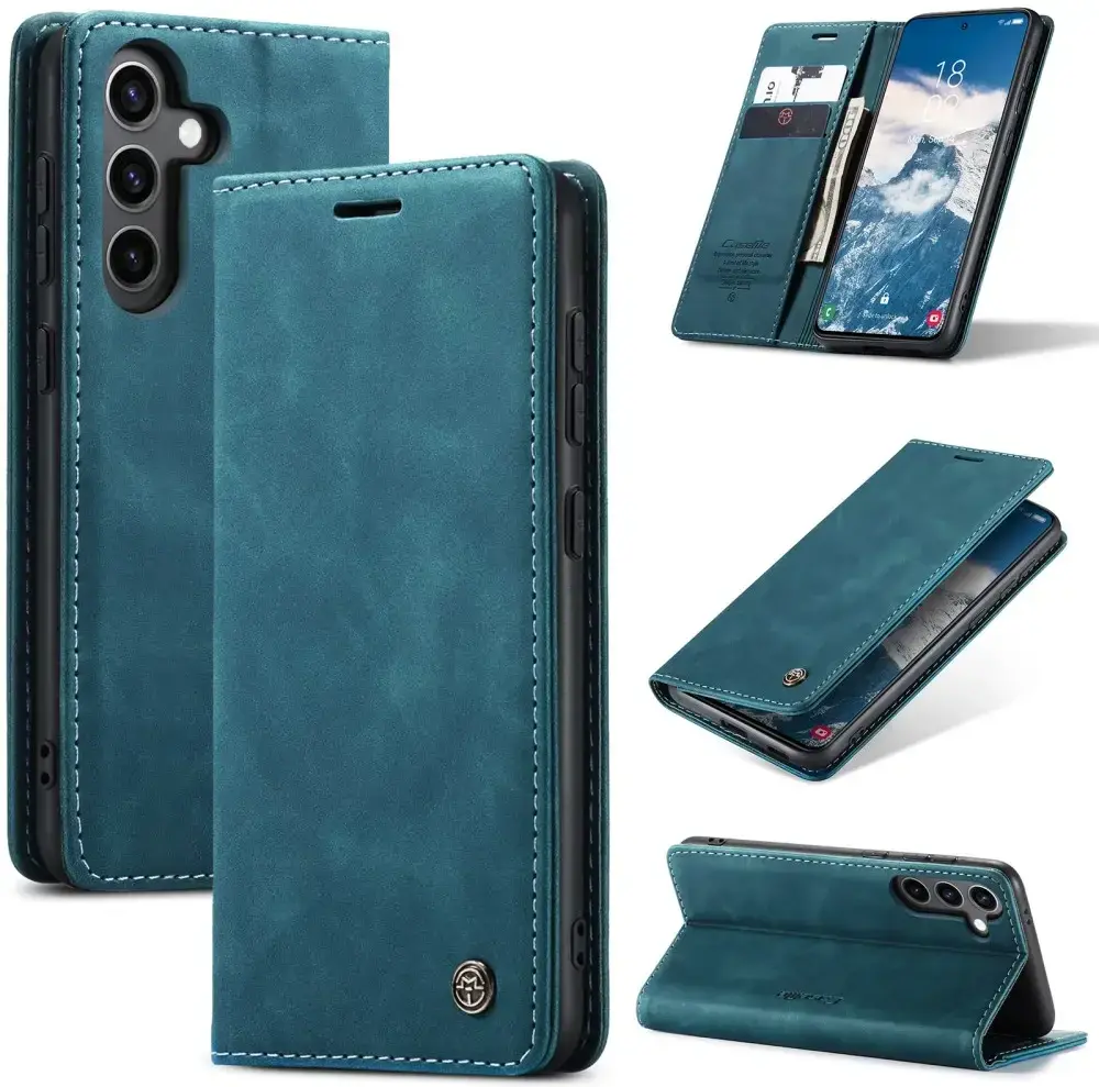 CaseMe 013 Samsung Galaxy S25 Hoesje Book Case met Standaard Blauw afbeelding 2