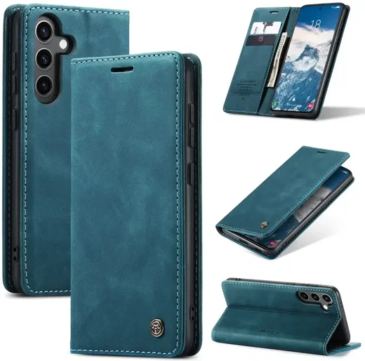 CaseMe 013 Samsung Galaxy S25 Hoesje Book Case met Standaard Blauw afbeelding 2