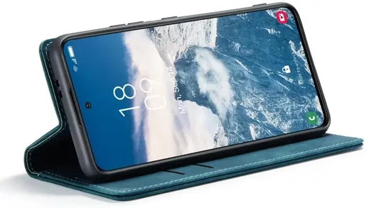 CaseMe 013 Samsung Galaxy S25 Hoesje Book Case met Standaard Blauw afbeelding 4