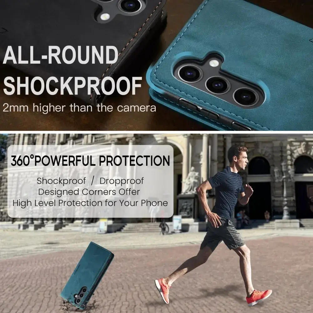 CaseMe 013 Samsung Galaxy S25 Hoesje Book Case met Standaard Blauw afbeelding 8