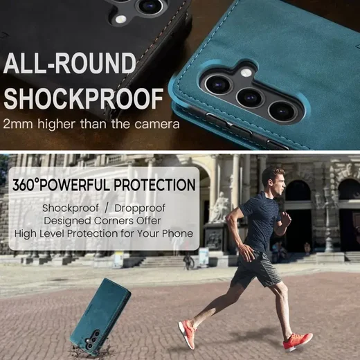 CaseMe 013 Samsung Galaxy S25 Hoesje Book Case met Standaard Blauw afbeelding 8