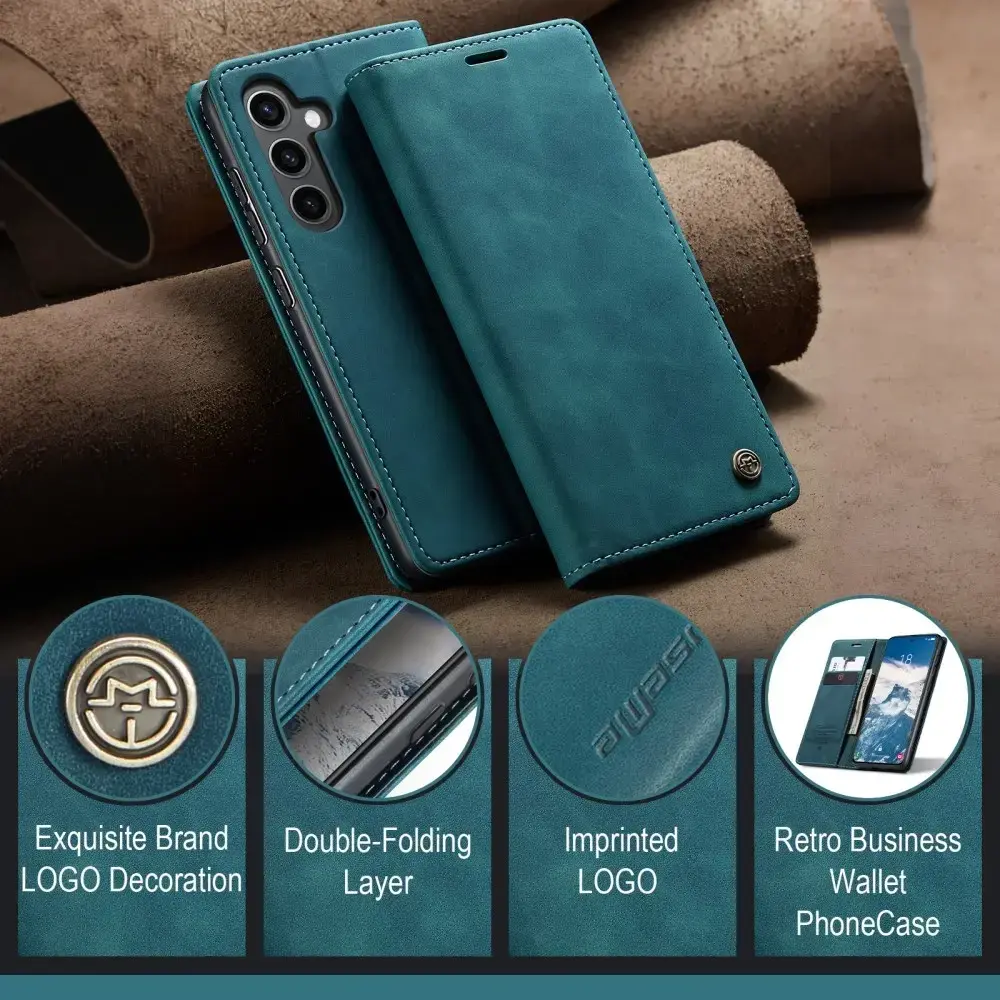 CaseMe 013 Samsung Galaxy S25 Hoesje Book Case met Standaard Blauw afbeelding 9