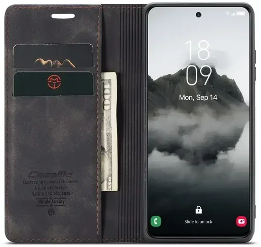 CaseMe 013 Samsung Galaxy S25 Plus Hoesje Book Case met Standaard Zwart afbeelding 1