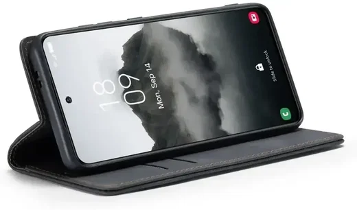 CaseMe 013 Samsung Galaxy S25 Plus Hoesje Book Case met Standaard Zwart afbeelding 4