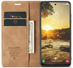 CaseMe 013 Samsung Galaxy S25 Plus Hoesje Book Case met Standaard Bruin afbeelding