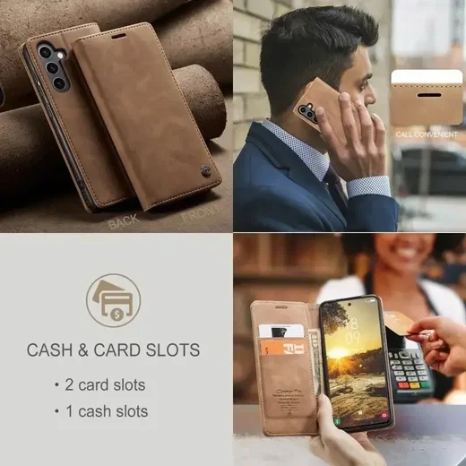 CaseMe 013 Samsung Galaxy S25 Plus Hoesje Book Case met Standaard Bruin afbeelding 9