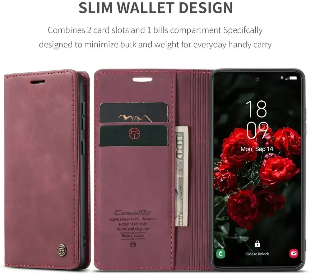 CaseMe 013 Samsung Galaxy S25 Plus Hoesje Book Case met Standaard Rood afbeelding 6