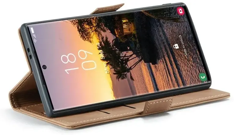 CaseMe 013 Samsung Galaxy S25 Ultra Hoesje Book Case met Standaard Bruin afbeelding 11