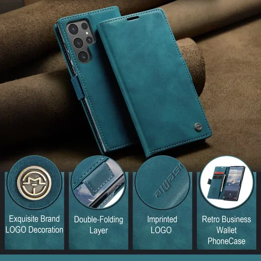 CaseMe 013 Samsung Galaxy S25 Ultra Hoesje Book Case met Standaard Blauw afbeelding 11