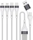 4smarts 4in2 Multi oplaadkabel 25cm Wit afbeelding 1