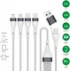 4smarts 4in2 Multi oplaadkabel 25cm Wit afbeelding 3