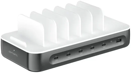 4Smarts Team 100W Laadstation 5x USB-C 1x USB-A Oplader Grijs afbeelding 2