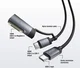4Smarts MagSafe 3 Adapter en USB-C naar USB-C Kabel 100W 2M Zwart afbeelding 5