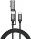 4Smarts MagSafe 3 Adapter en USB-C naar USB-C Kabel 100W 2M Zwart afbeelding 1