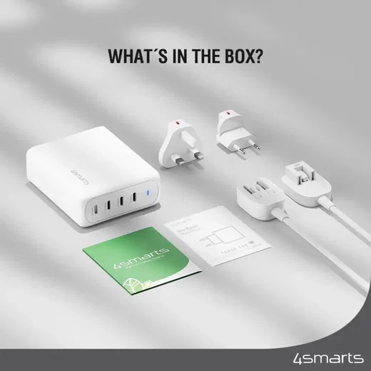 4smarts Charger GaN Flex Pro 200W 4 USB-C Wit afbeelding 4