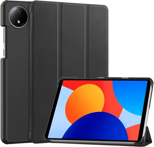 Xiaomi Redmi Pad SE 8.7 Hoes Tri-Fold Book Case met Standaard Zwart afbeelding 1