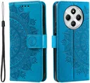 Xiaomi Redmi 14C Hoesje Mandala Book Case met Pasjeshouder Blauw