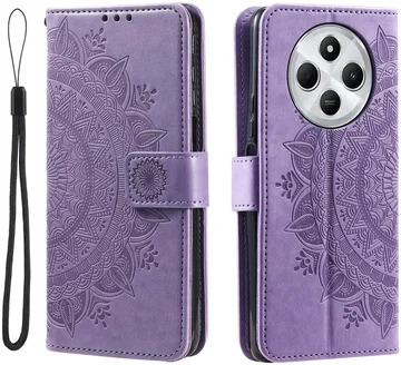 Xiaomi Redmi 14C Hoesje Mandala Book Case met Pasjeshouder Paars