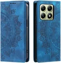 Xiaomi 14T Hoesje Mandala Book Case met Pasjeshouder Blauw