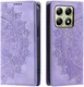 Xiaomi 14T Hoesje Mandala Book Case met Pasjeshouder Paars