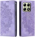 Xiaomi 14T Hoesje Mandala Book Case met Pasjeshouder Paars