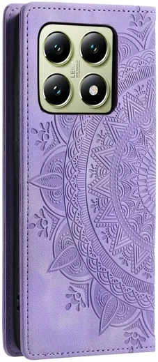 Xiaomi 14T Hoesje Mandala Book Case met Pasjeshouder Paars afbeelding 10