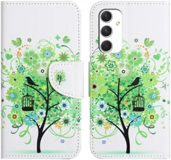 Samsung Galaxy A16 Hoesje Portemonnee Book Case Boom Print afbeelding
