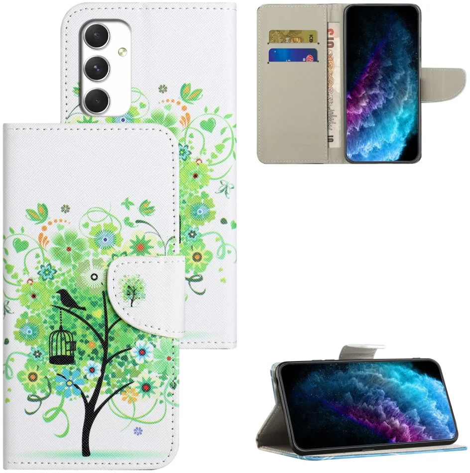 Samsung Galaxy A16 Hoesje Portemonnee Book Case Boom Print afbeelding 6