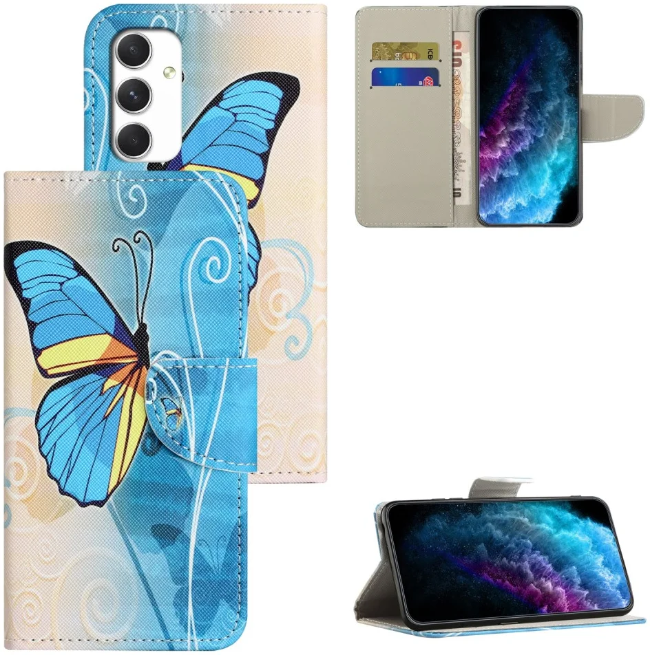 Samsung Galaxy A16 Hoesje Portemonnee Book Case Vlinder Print afbeelding 6
