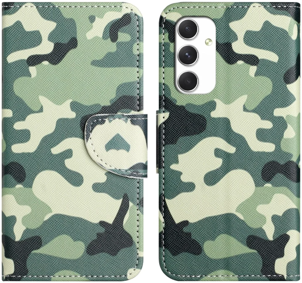 Samsung Galaxy A16 Hoesje Portemonnee Book Case Camouflage Print afbeelding 1