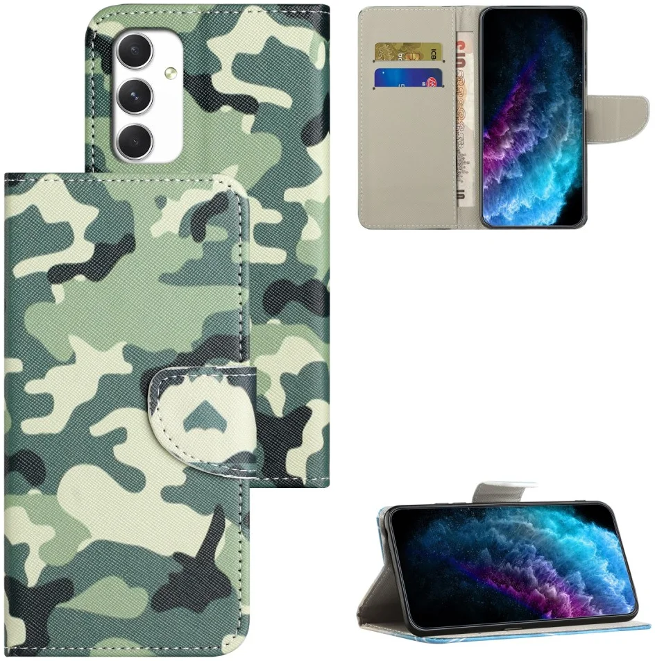 Samsung Galaxy A16 Hoesje Portemonnee Book Case Camouflage Print afbeelding 6