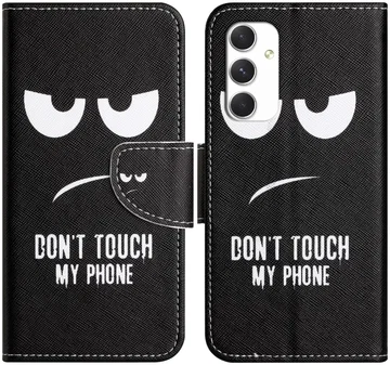 Samsung Galaxy A16 Hoesje Portemonnee Book Case Don't Touch Print