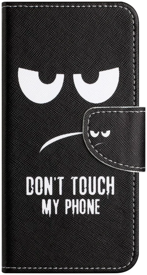 Samsung Galaxy A16 Hoesje Portemonnee Book Case Don't Touch Print afbeelding 4