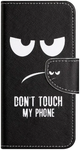 Samsung Galaxy A16 Hoesje Portemonnee Book Case Don't Touch Print afbeelding 4