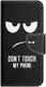 Samsung Galaxy A16 Hoesje Portemonnee Book Case Don't Touch Print afbeelding 4