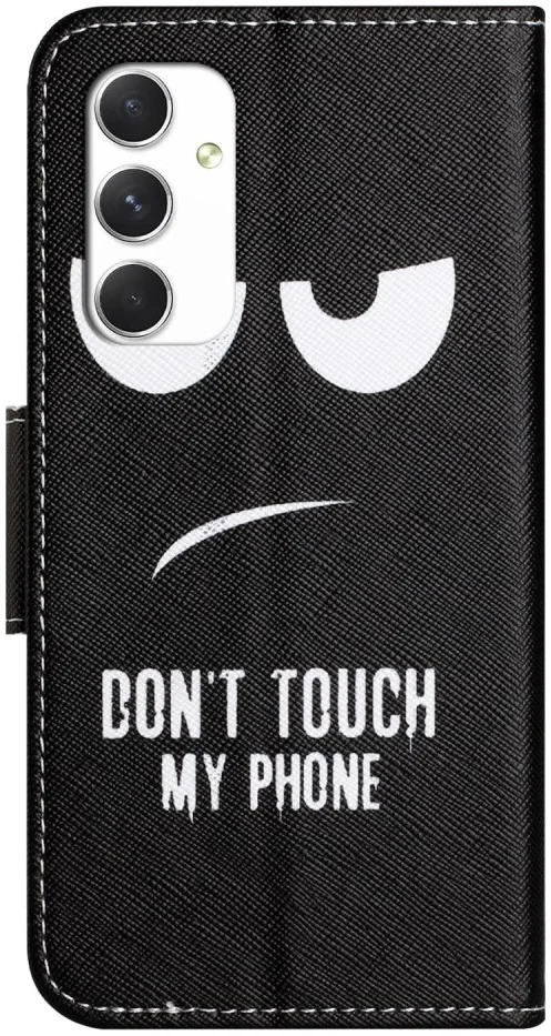 Samsung Galaxy A16 Hoesje Portemonnee Book Case Don't Touch Print afbeelding 5