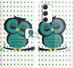 Samsung Galaxy A16 Hoesje Portemonnee Book Case Uil Print afbeelding