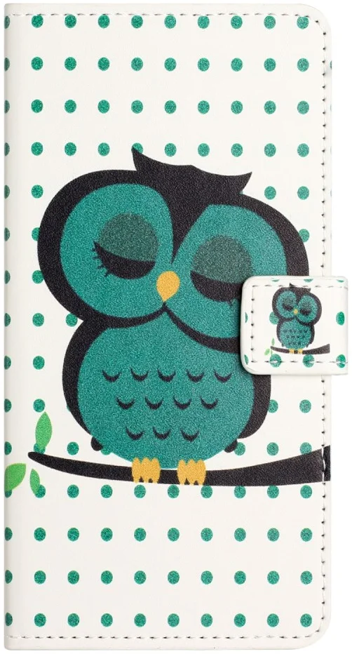 Samsung Galaxy A16 Hoesje Portemonnee Book Case Uil Print afbeelding 4